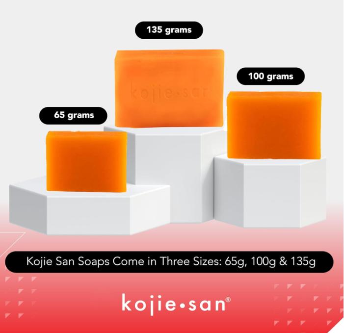 Kojie San Skin and Body Brightening Soap with Kojic Acid, Coconut & Tea Tree Oil - 65g x 1 Bar