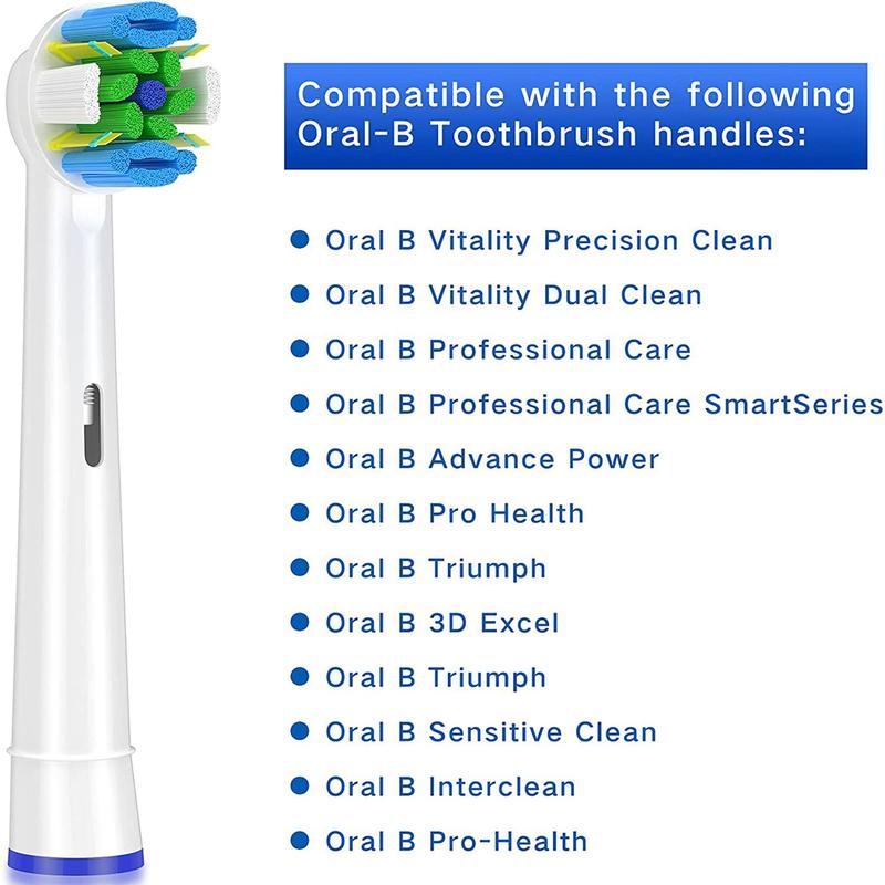 Replacement Brush Heads, 4pcs Deep Cleaning Toothbrush Heads Compatible with Oral-B Toothbrush Handles, Toothbrush Accessories for Oral-B Toothbrush