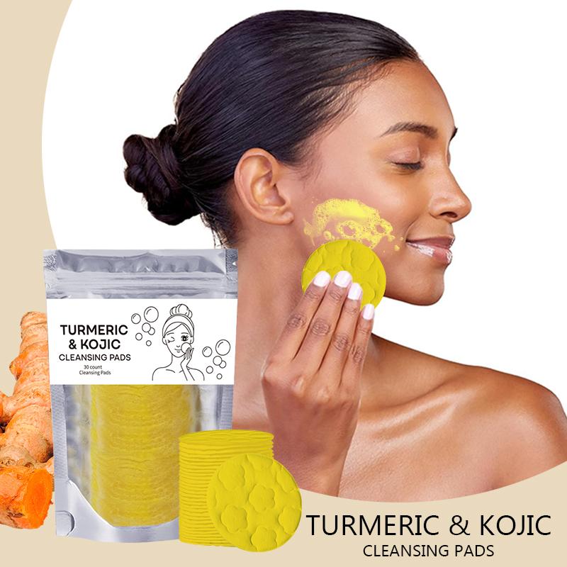 5pcs Turmeric Cleansing Exfoliating Pads Facial Cleansing Skincare, cleansing, skin care, cleansing （100pcs） Turmeric Comfort Cleanser Facial Wash