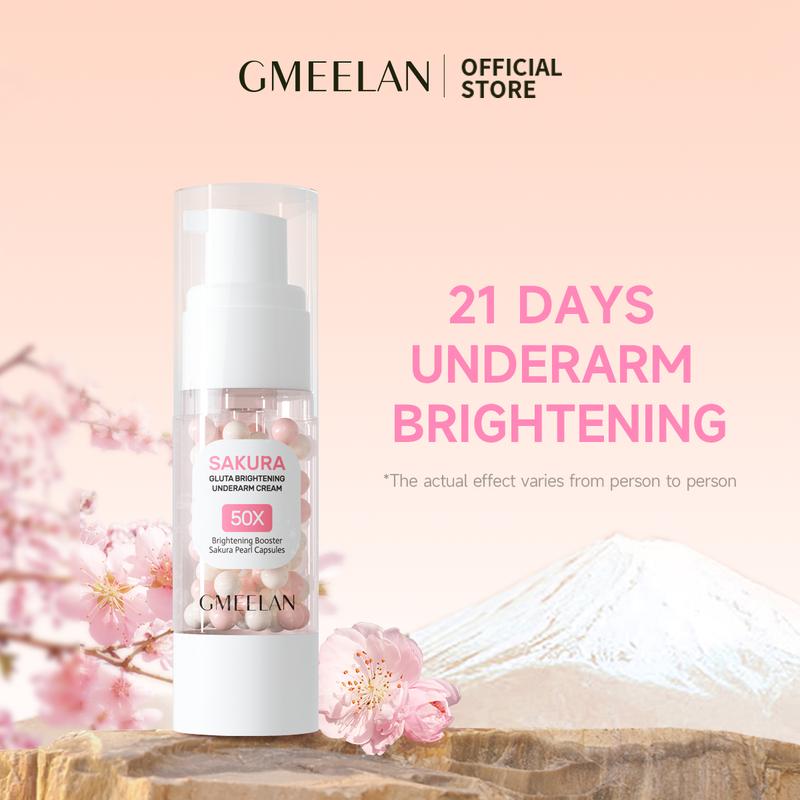 GMEELAN 2pcs Skincare Set With Orange Enzymes Exfoliating Gel 50G Sakura Gluta Underarm Cream 30G