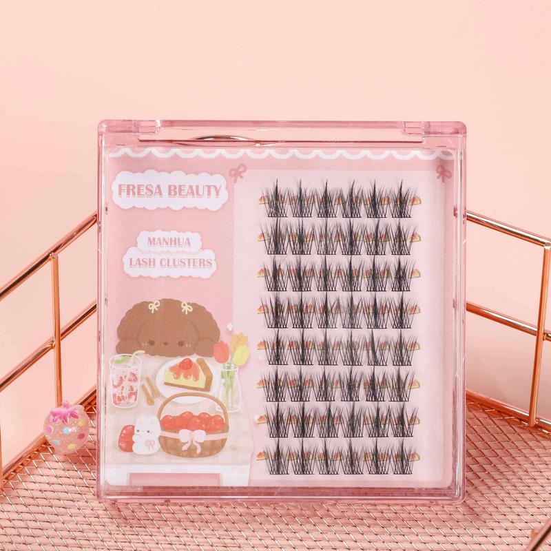 Fluffy Manhua Manga Lashes 48Pcs Eyelash Eyelashes Thin Lash Band