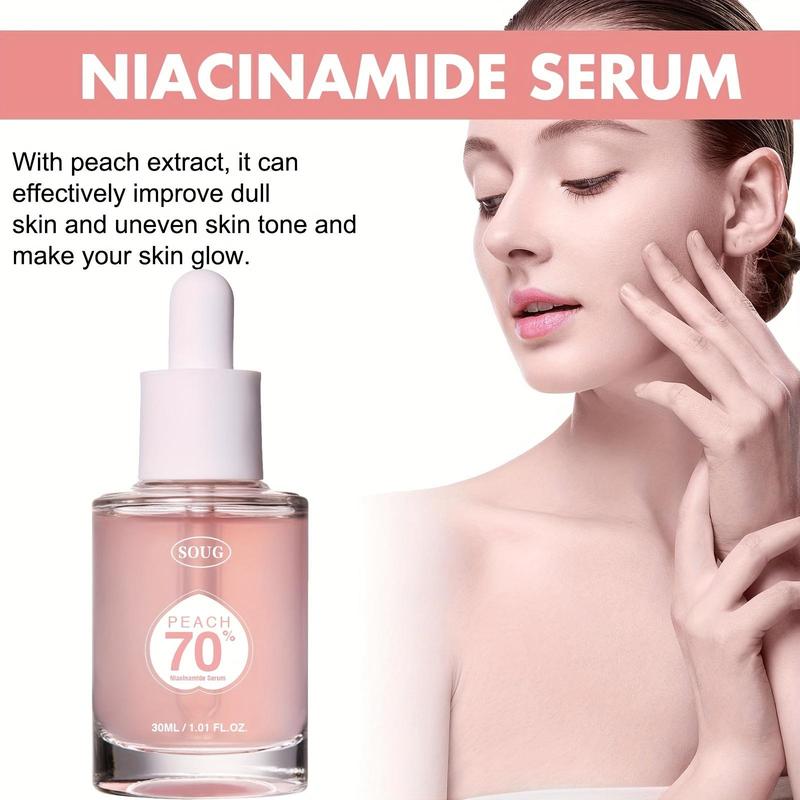 Peach Extract Niacinamide Serum, Hydrating Face Serum, Moisturizing Face Serum for Women, Face Skin Care Products for Daily Use