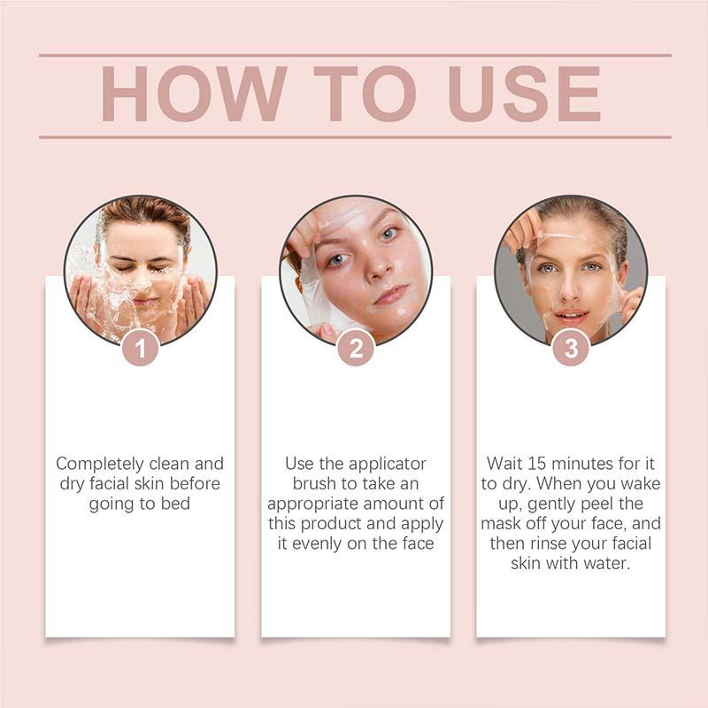 Collagen Peeling Mask, Moisturizing Facial Mask with Brush, Hydrating Facial Skin Care Mask, Face Care Product for Women & Men, Self Care Kit Women