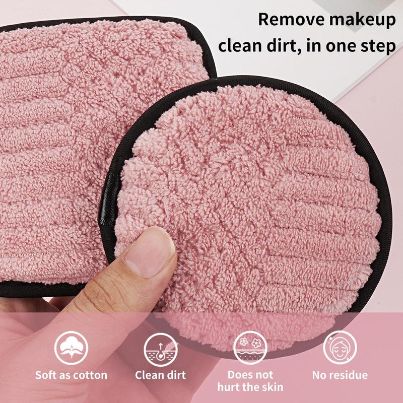 MAANGE Makeup Remover Puff Set, 10pcs set Double Sided Face Wash Puff, Face Cleaning Pads, Makeup Remover Cloth, Skincare Tools, Makeup Products Accessories, Lightweight Cosmetic Accessories, Christmas Gift