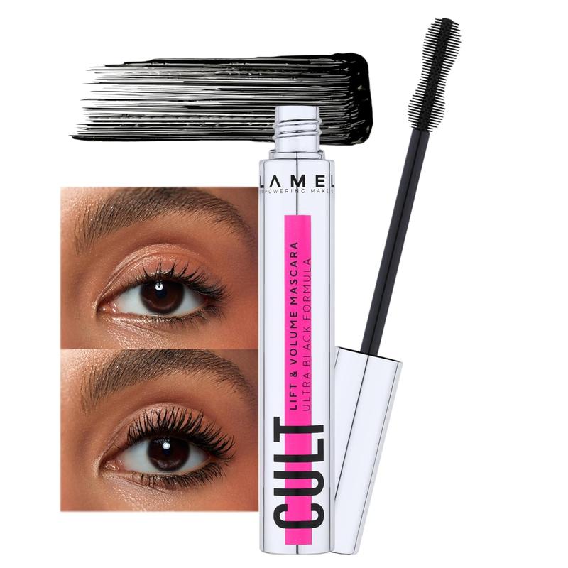 LAMEL Cult Lift & Volume Mascara \u2013 Volumizing & Lifting, Smudge-Proof, Flake-Free, Deep Black Pigment Mascara - 401