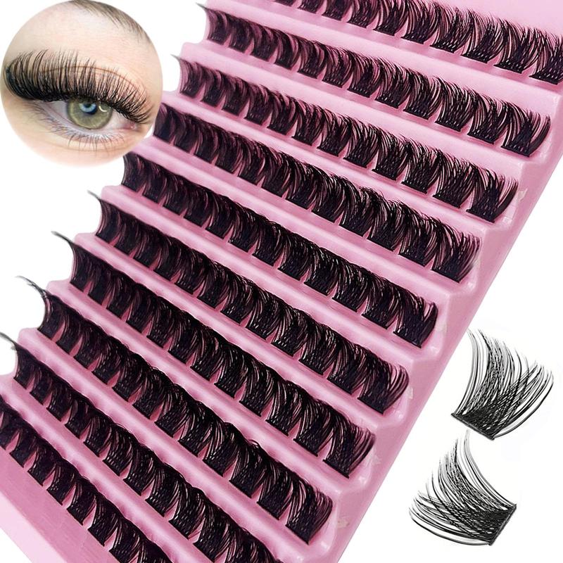 Natural Look Cluster Lashes, 120pcs pack 8-16mm Individual False Eyelashes, Fluffy Cluster Lashes for Women and Girls Eye Makeup Enhancement, Christmas Gift