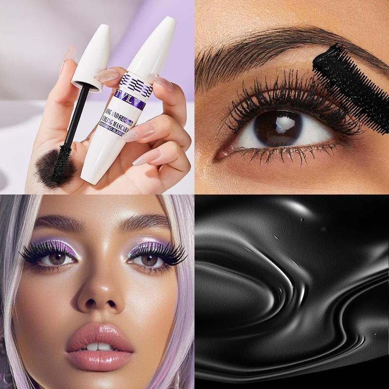 Waterproof Mascara, 3 Counts Natural Curl Eyelashes Mascara, Eyelashes Lengthening Volumizing Defining, Professional Eye Makeup Products