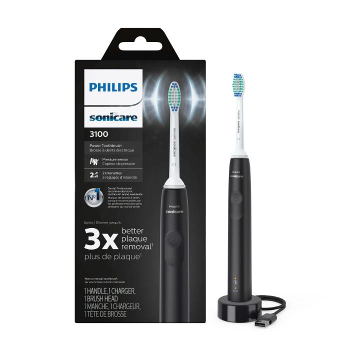 Philips Sonicare 3100 Power Toothbrush, Rechargeable Electric Toothbrush with Pressure Sensor