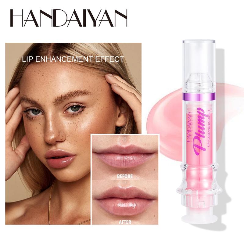 HANDAIYAN Lip Gloss Plumper Glossy Lip Lipstick, Lifter Gloss, Hydrating, Volumizes, High-Shine, Lip Plumping Lip Glaze Lip Makeup, Plump & Pout Lip Plumper for Women Girls