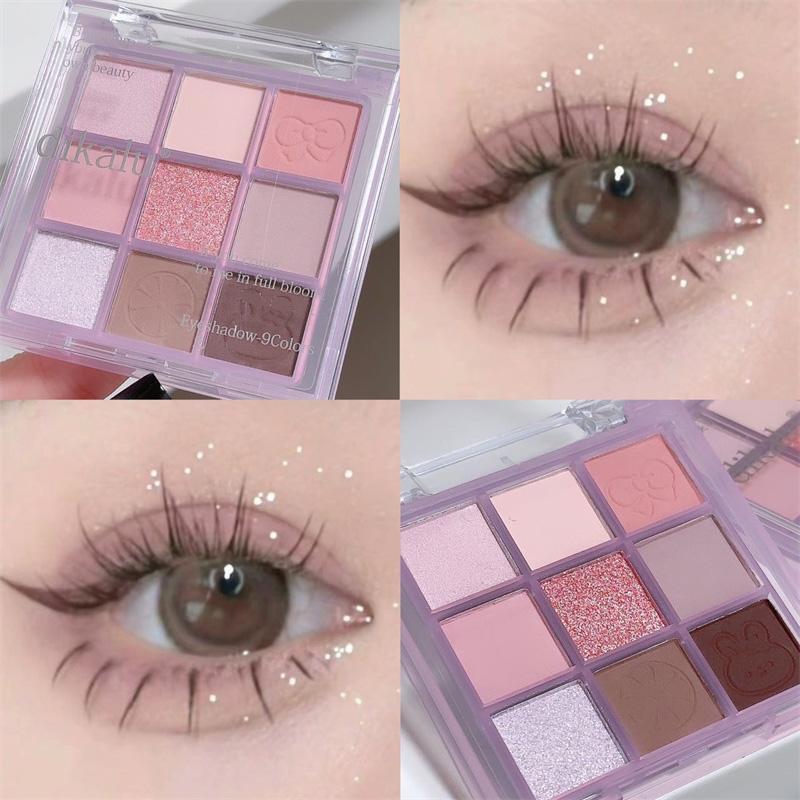 9 Color Eyeshadow Palette, Matte & Glitter Eye Shadows Palette, Long Lasting Shimmering Eye Shadow Makeup Products