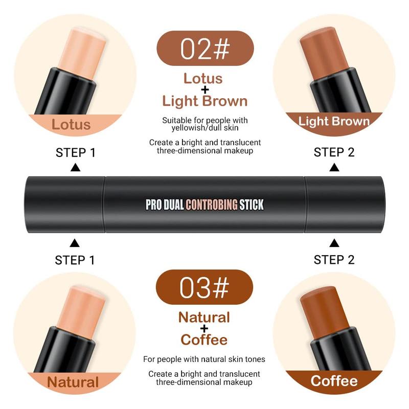 4 Color Contour Stick Makeup Set Concealer Bronzer Stick Cream Contour Palette Contour Contouring Makeup Kit for Beginner Face Highlighter Makeup Stick Liquid Contour contorno maquillaje