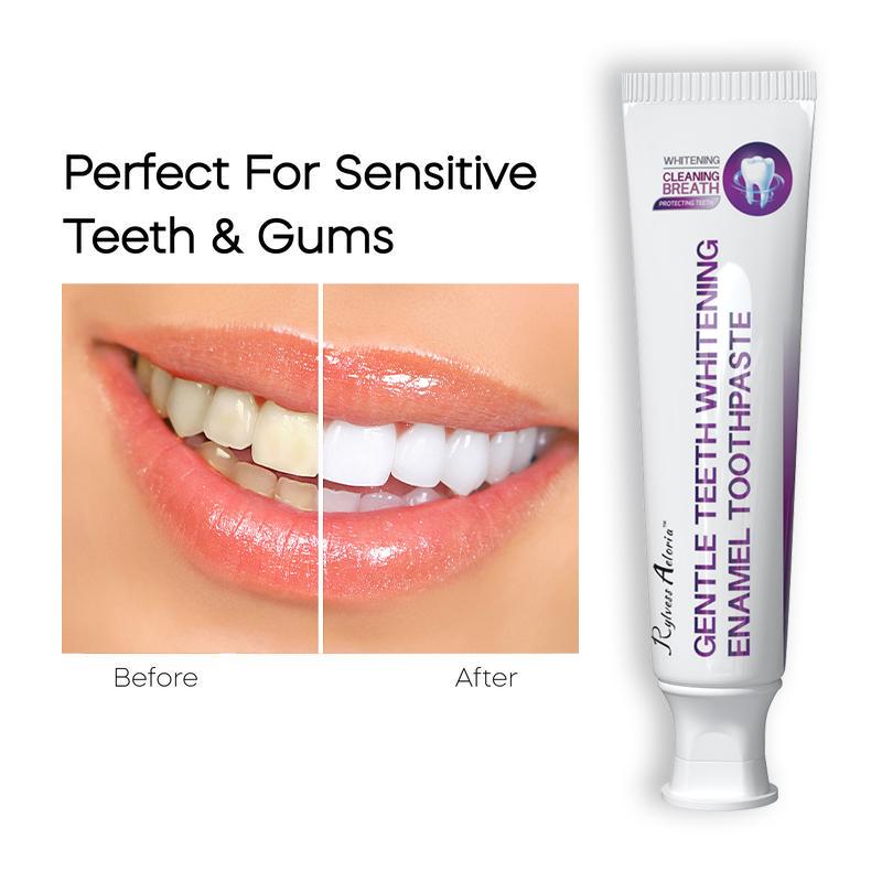 Gentle Teeth Whitening Enamel Toothpaste for Sensitive Teeth-Whitens Teeth, Fights Cavities & Removes Stains, Mint Flavor