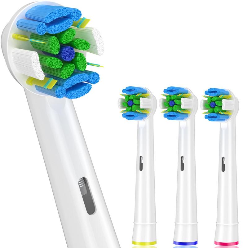 Replacement Brush Heads, 4pcs Deep Cleaning Toothbrush Heads Compatible with Oral-B Toothbrush Handles, Toothbrush Accessories for Oral-B Toothbrush