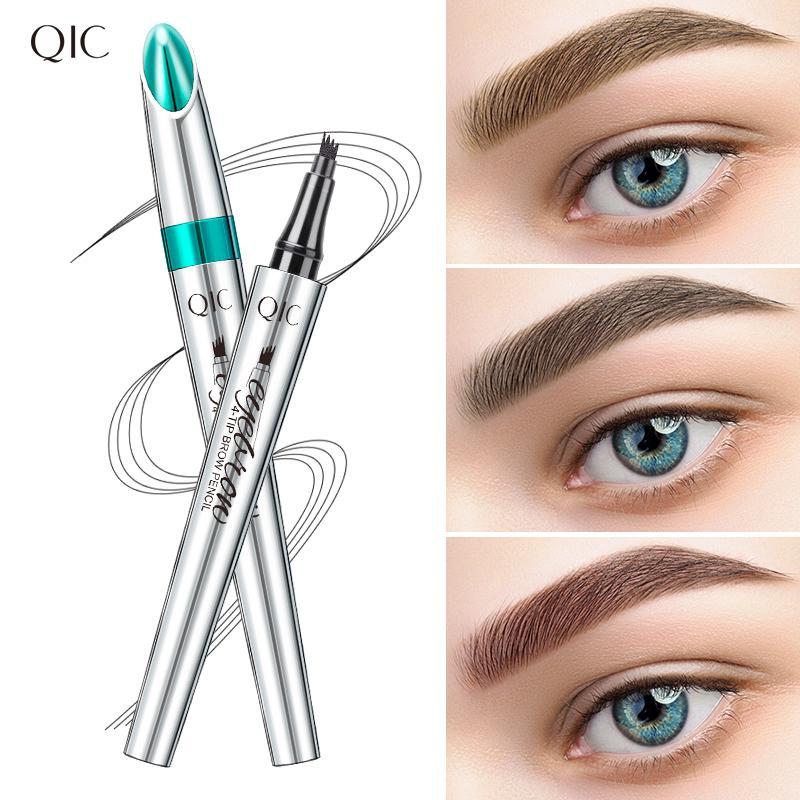 Long Lasting Eyebrow Pencil, 1 Count Liquid Eyebrow Pen, Waterproof Brow Pen with Micro-Fork Tip, Sweat Proof High Pigmented Brow Shading and Filling Pencil