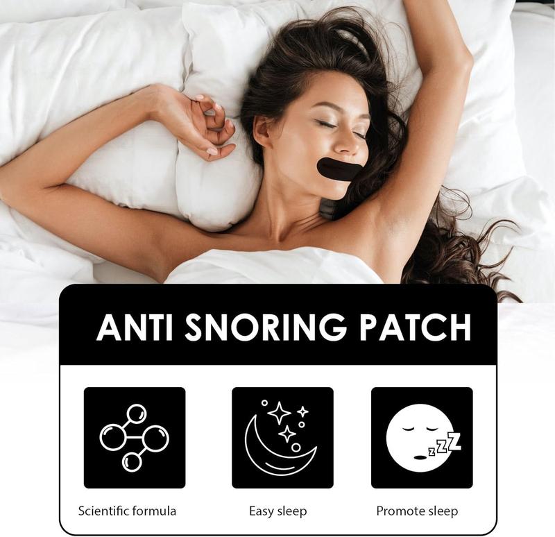 Mouth Tape for sleep (60 Pcs) Black Soft Grade Fabric,Strong Hypoallergenic Adhesive, Two Month Supply Oral