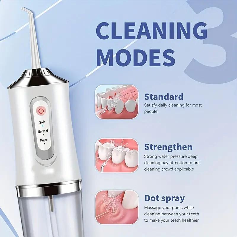 Rechargeable Portable Water Flosser with Ergonomic Handle - Deep Cleaning, Multiple Modes for Fresh Breath & Oral Care at Home Christmas present