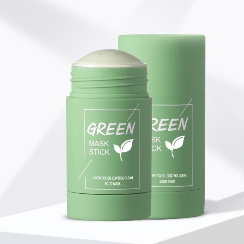 Green Tea Comfort Facial Skincare Mask Stick, Face Moisturizing Oil Controlling Mask Mud, Portable Facial Mask Stick for Travel Holidays