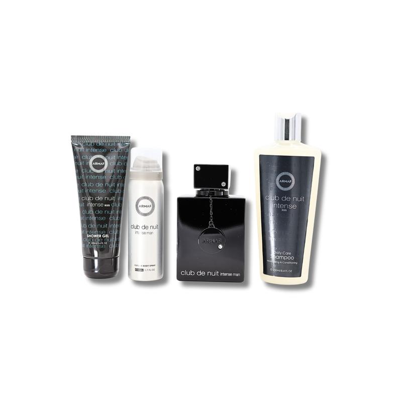 ARMAF CLUB DE NUIT INTENSE  GIFT SET EDT 3.6FL.OZ, BODY SPRAY 1.7FL.OZ, SHOWER GEL 3.4FL.OZ & SHAMPOO 8.4FL.OZ