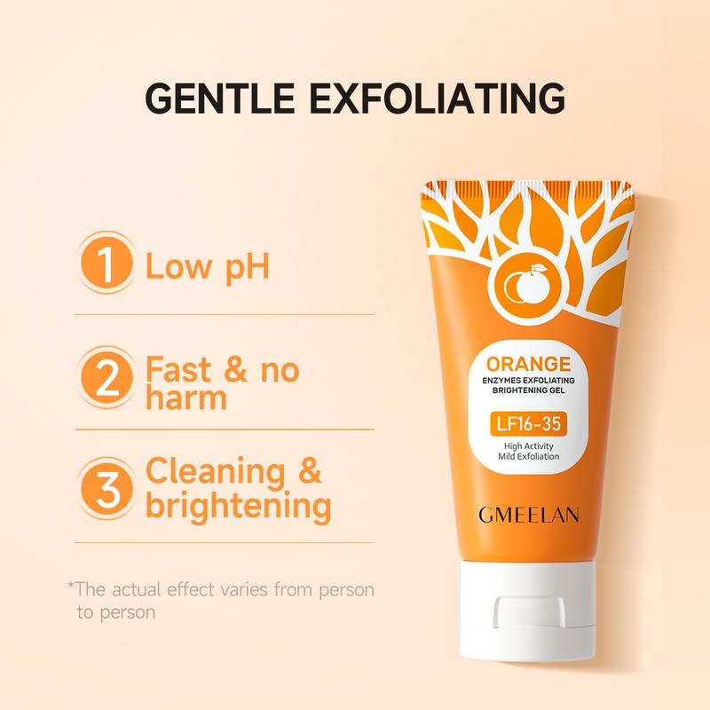 GMEELAN 2pcs Skincare Set With Orange Enzymes Exfoliating Gel 50G Sakura Gluta Underarm Cream 30G