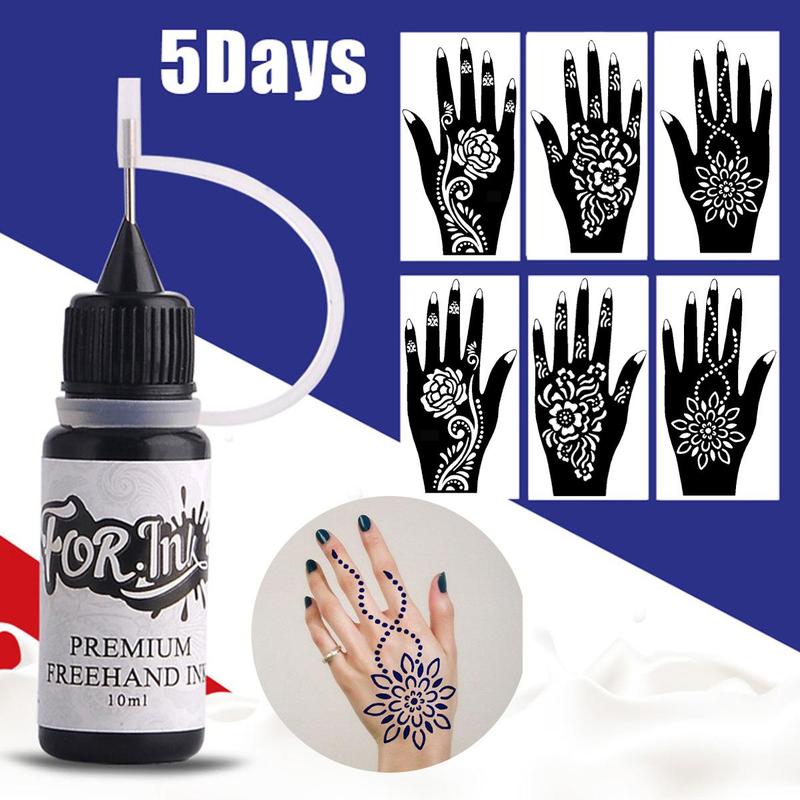 Freestyle Hand & Body Tattoo Stencil & Ink Kit, 1 Set Including 6 Stencils and 3 Tints & Accessories, Temporary Body Tattoo Supplies, DIY Body Tattoo, Fake Tattoos Custom