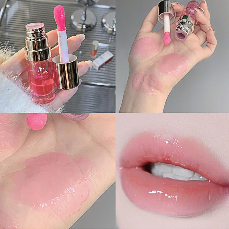 Moisturizing Lip Oil, Long Lasting Tinted Lip Gloss, Glossy Lip Glaze Stick, Plumping Lip Oil Lip Stick for All Occasions Makeup, Girls and Women