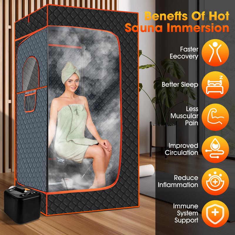 Portable Sauna for Home,Full Body Sauna Box,Personal Sauna Steam Sauna Tent at Home Spa with 3L 110V Steamer,2024 Home Sauna for Gym,Pilates,Garage,Hot Tub(36 * 36 * 71inch)