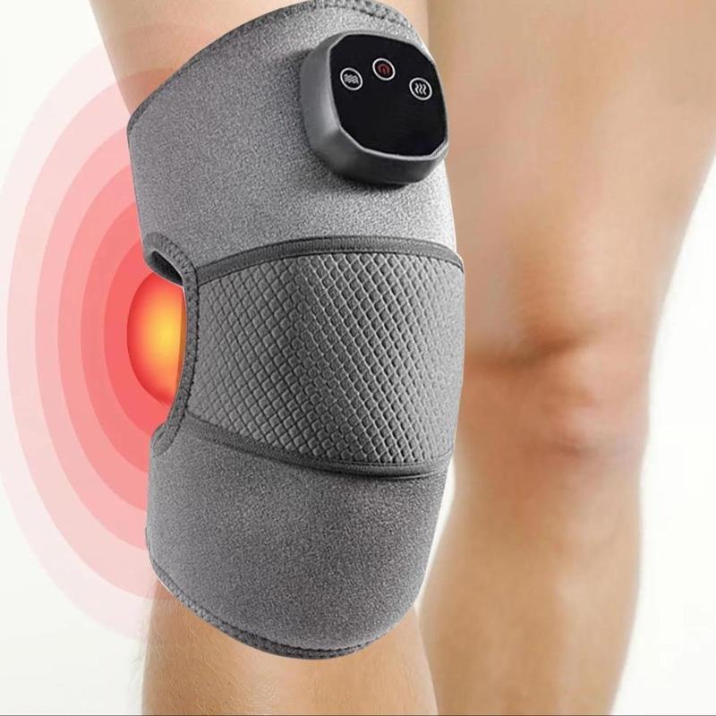 Portable Heating Massage Knee Pad, 1 Count Rechargeable Vibration Knee Massager with Digital Display, Multifunctional Winter Massage Gift for Home & Office