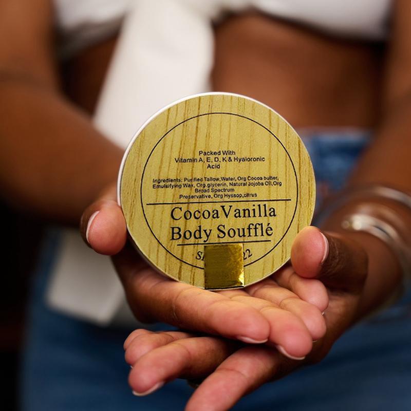 Cocoa Vanilla Body Soufflé Model 1 - Hydrating, Soothing, and Healing Skincare - Chocolate, Body Care Lotions Cosmetic Skin Repair new bodybutter Blend Vitamins Comfort