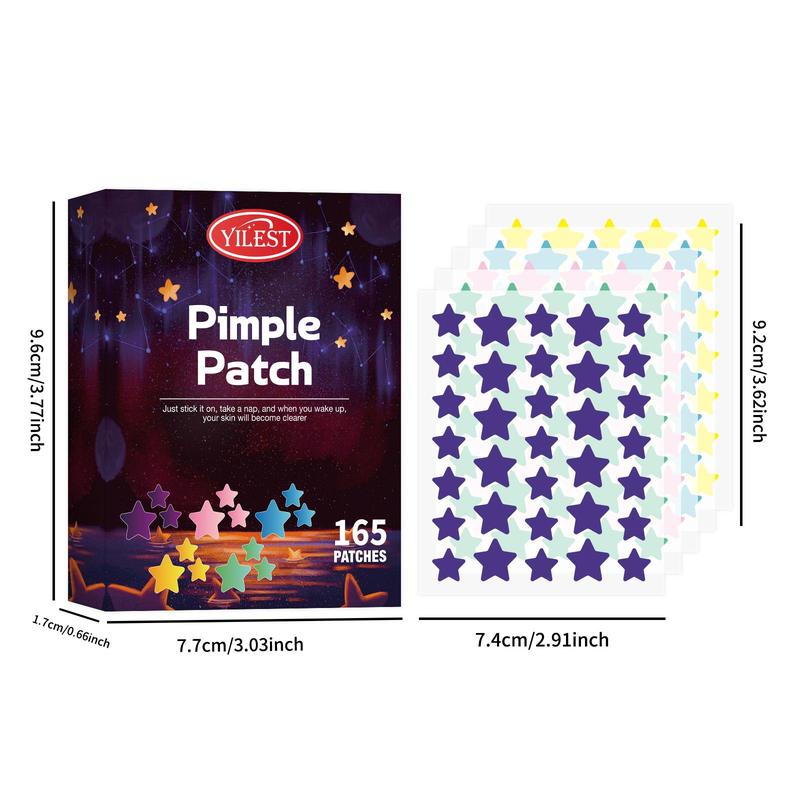 Star Shaped Pimple Patch, 2 Boxes(165pcs box) Acne Cover Sticker, Hydrocolloidal Pimple Patch, Skin Care Product for Women & Men