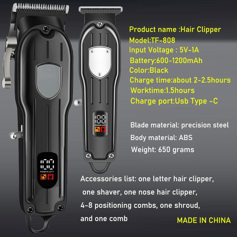 4 in 1 Hair Cutting Grooming Kit, 1 Box Professional Hair Clippers and Shaver Set, Cordless Beard Trimmer for Men, Rechargeable Barber Clippers Set, Barber Kit,  Trimmer Set