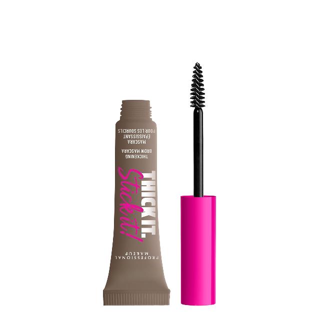 PROFESSIONAL MAKEUP Thick It Stick It Thickening Brow Mascara, Eyebrow Gel - Taupe