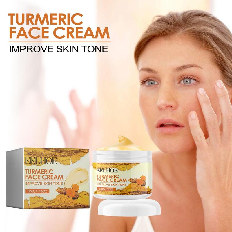 Turmeric Face Cream, 2Counts Set Deeply Moisturizing & Nourishing Face Cream for Women & Men All Skin Types, Christmas Gift