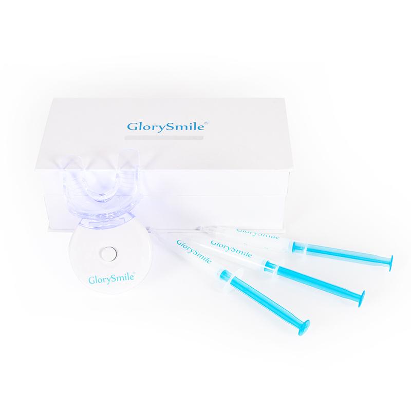 GlorySmile-Teeth Whitening Kit with 5x LED Light, 22% CP, Teeth Whitening Light with 3 Carbamide Peroxide Teeth Whitening Gel for Sensitive Teeth, Non-Sensitive Fast Teeth Whitener, Enamel Safe and Gentle, Effective, Travel-Friendly, Easy to Use