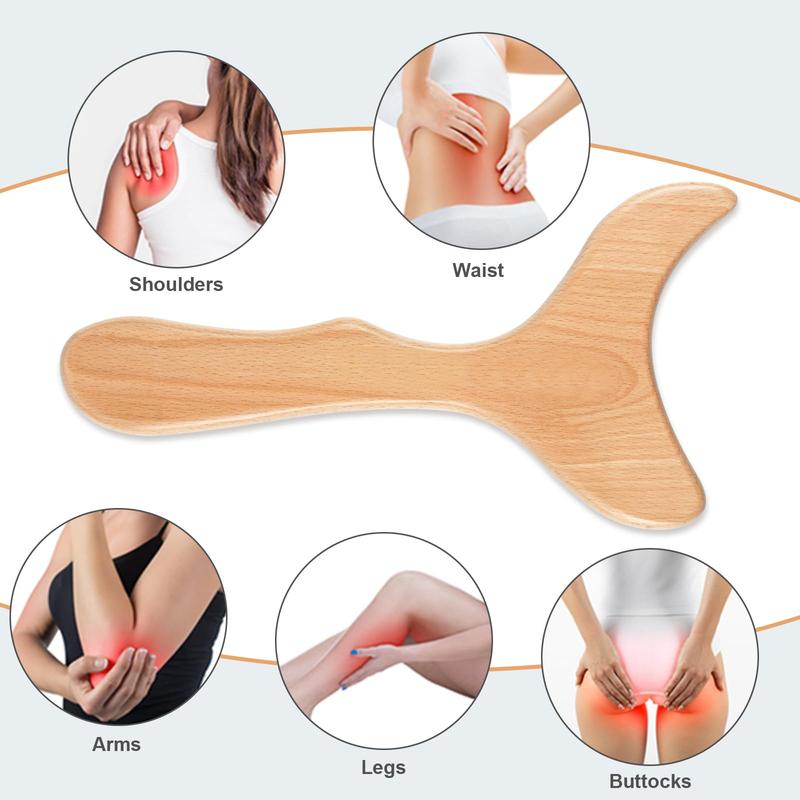 Wooden Gua Sha Tool, Wooden Lymphatic Drainage Massager, Body Sculpting Tool Paddle, Body Contouring and Shaping Tool