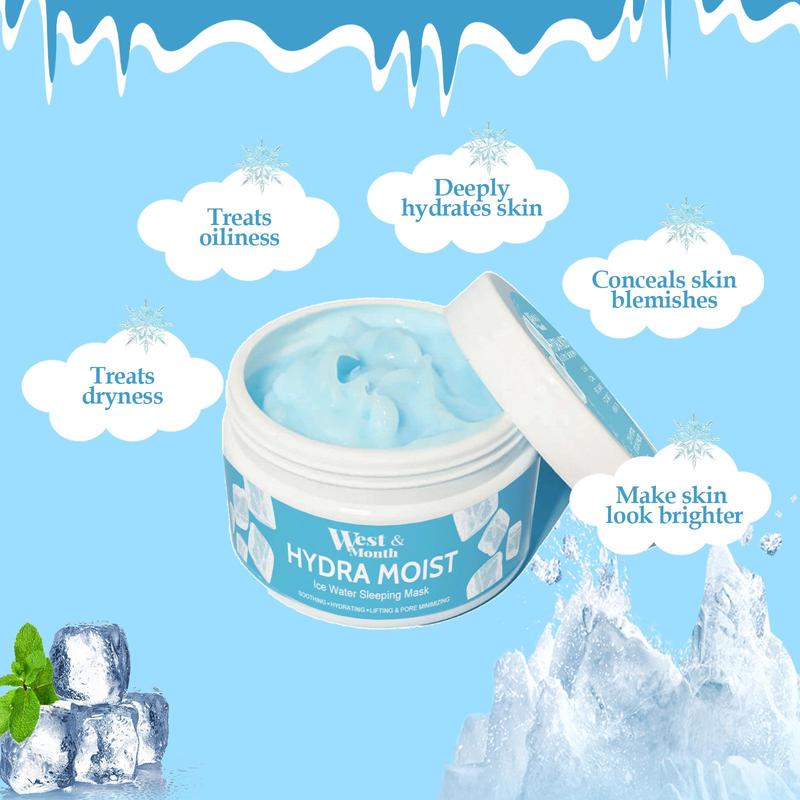 Moisturizing Sleeping Mask, Sleep Overnight Hydrating Nourishing Facial Gel Mask, Pores Cleaning Mud Mask, Facial Skin Revitalizing, Illuminating Cream Mask