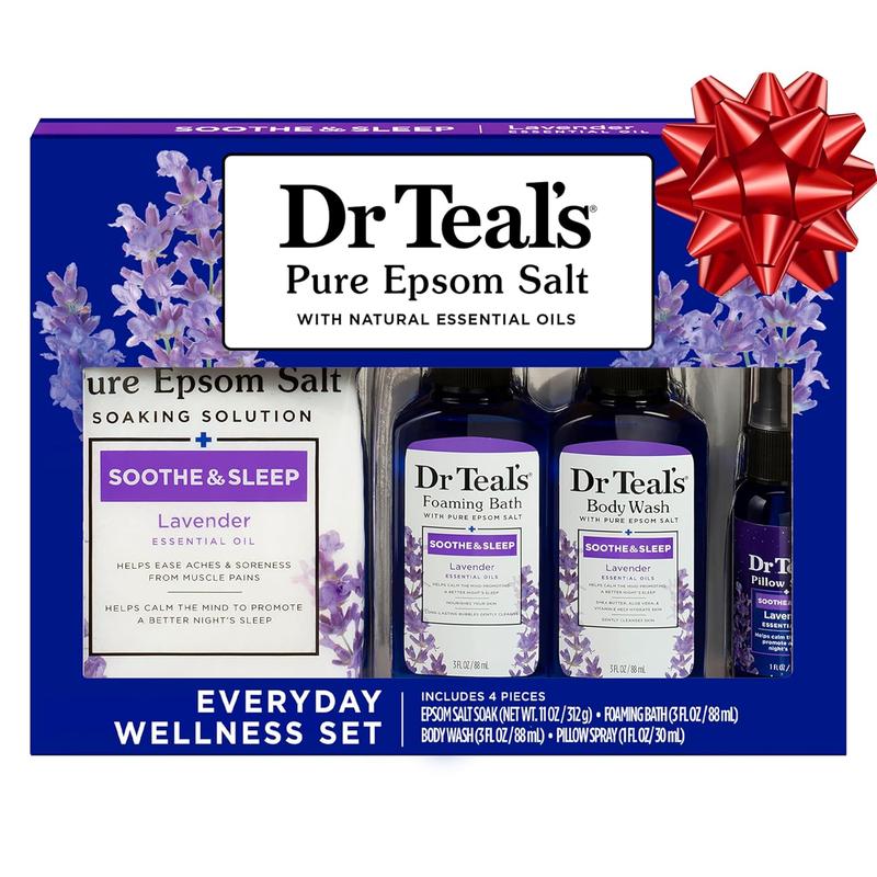 Dr Teal's Holiday Gift Set - Lavender - 4 Piece Bath Sampler