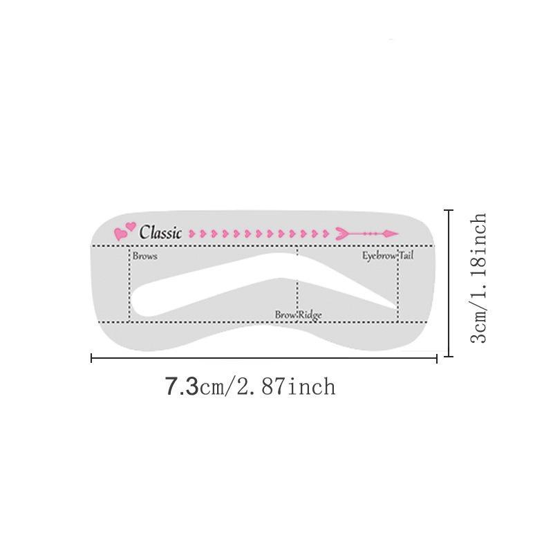 10pcs Silicone Eyebrow Template Kit, Portable Eyebrow Drawing Aids, Creative Eyebrow Shaping Cards