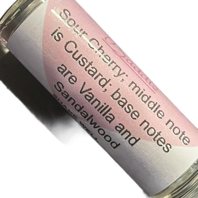 Baddie Sour Cherry and Custard roll-on body oil