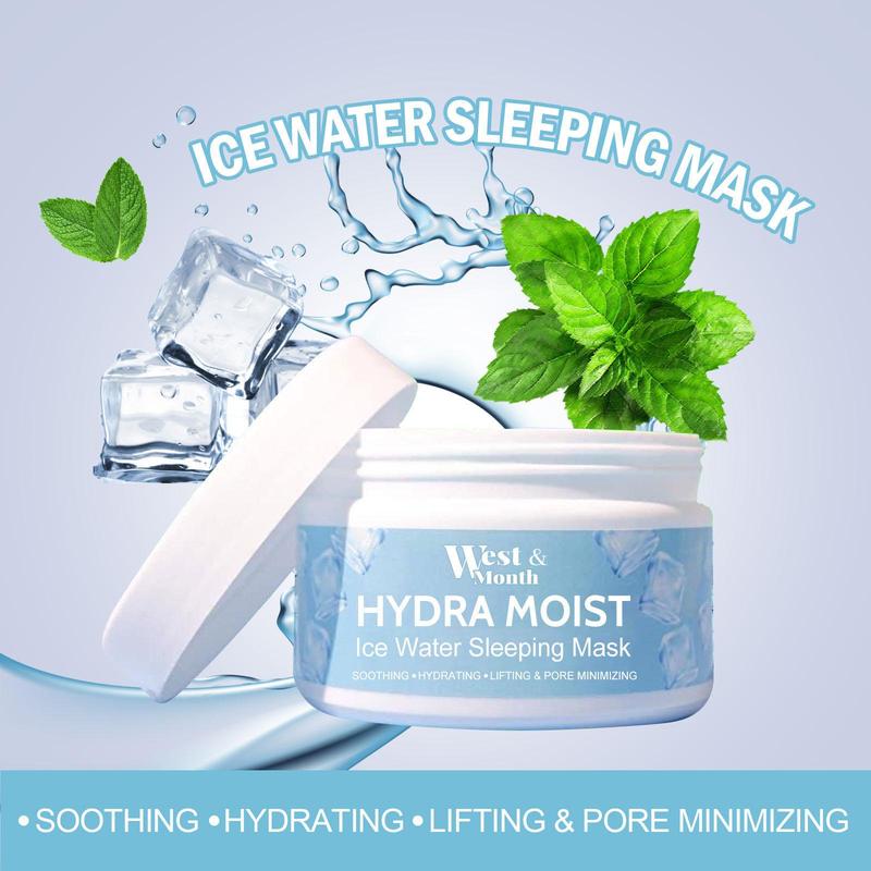 Moisturizing Sleeping Mask, Sleep Overnight Hydrating Nourishing Facial Gel Mask, Pores Cleaning Mud Mask, Facial Skin Revitalizing, Illuminating Cream Mask