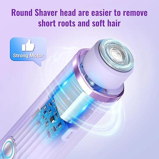 Women's Electric Shaver, 2 in 1 Rechargeable Bikini and Face Epilator for Women Stainless Waterproof