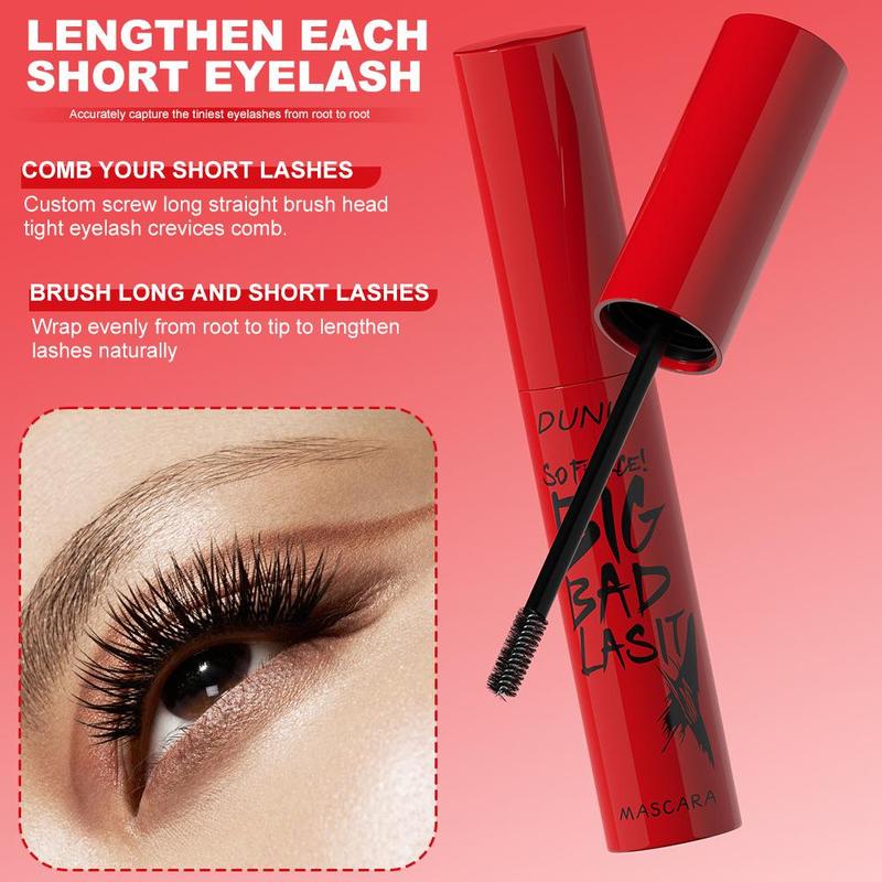 Long Lasting Mascara (3 Counts), Waterproof Curling Mascara, Professional Eye Enhancement Makeup Products for Women & Girls