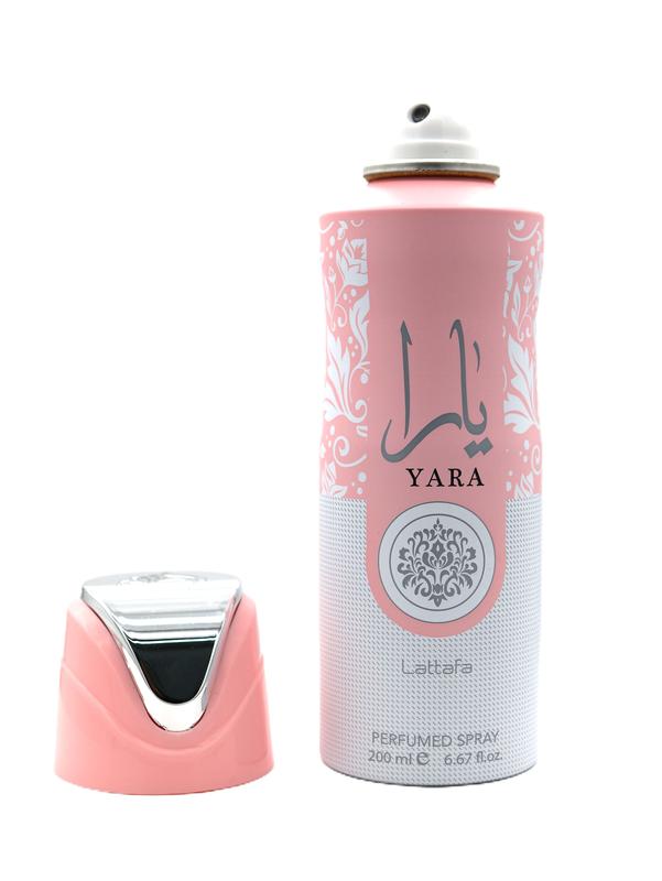 LATTAFA YARA BODY SPRAY 6.7oz  PERFUME SPRAY Scented Scent Fragrance Floral Body Care Comfort Cosmetic Aroma Cleanser Flower Deodorant Blend Daily