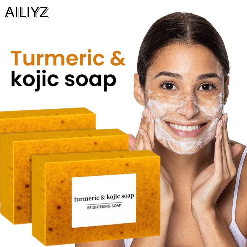 AILIYZ Lemon Turmeric & Kojic Acid Brighetning Soap, Kojic Acid Soap turmeric