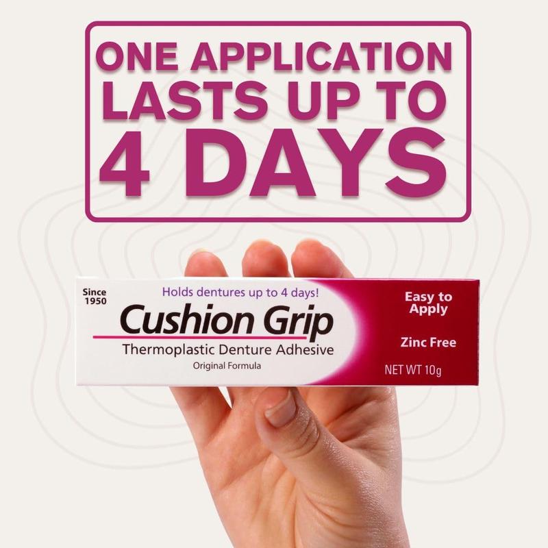 [HOT 2024 - COMBO 3 PACK] Cushion Grip - A Soft Pliable Thermoplastic Denture Adhesive for Refitting and Tightening 0.35 Oz (10 Grams) Oral Waterproof - BLACK FRIDAY SALE 51%