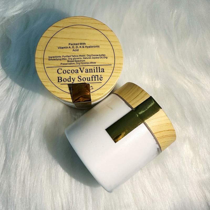 Cocoa Vanilla Body Soufflé Model 1 - Hydrating, Soothing, and Healing Skincare - Chocolate, Body Care Lotions Cosmetic Skin Repair new bodybutter Blend Vitamins Comfort