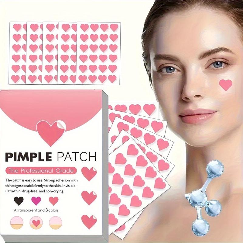 Heart Shaped Acne Patch, 120pcs box Invisible Acne Cover Patches, Facial Skin Care Patches, Acne Treatment Patches for Women & Men