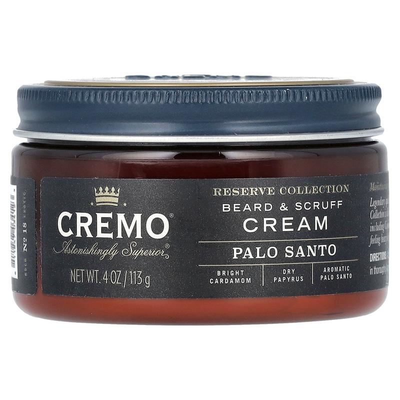 Cremo Reserve Collection, Beard & Scruff Cream, Palo Santo, 4 oz (113 g)