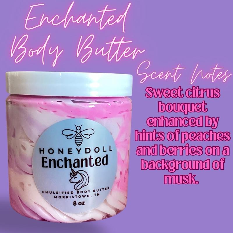 Enchanted Emulsified Body Butter with Berries Citrus Peach and Musk Fragrance - Body Care