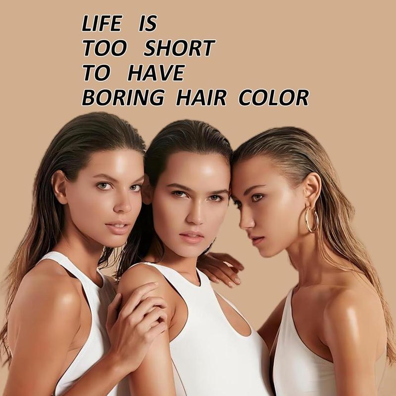 Plant-Based Hair Dye Shampoo – Light Brown 3-in-1 Hair Color with Herbal Ingredients, 99% Gray Coverage, Natural Haircare Products