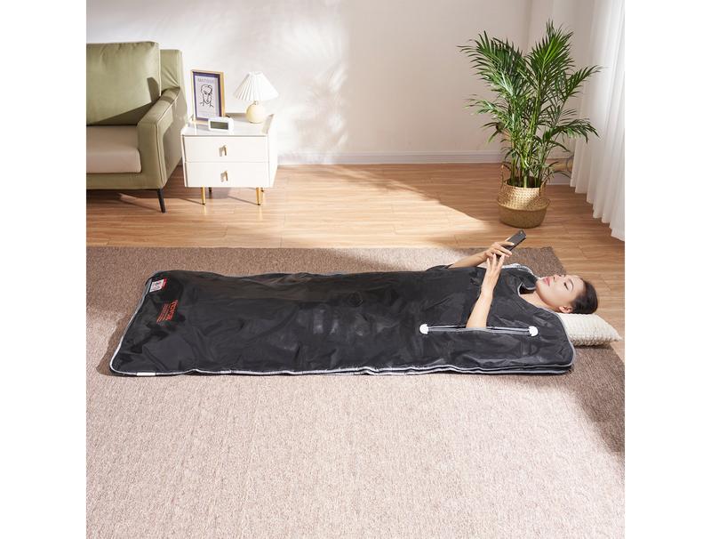 VEVOR Sauna Blanket for Detoxification, Portable Far Infrared Sauna for Home, Oxford Sauna Bag w  Arm Holes & Carbon Fiber Heating, 1-6 Level Adjustable Temp 95-176℉, 5-60 Minutes Timer, 71 x 31 in